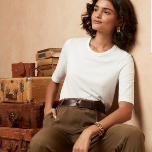 BANANA REPUBLIC - Ribbed elbow t-shirt